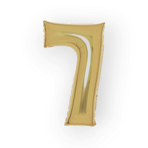 Picture of FOIL BALLOON NUMBER 7 GOLD 34 INCH